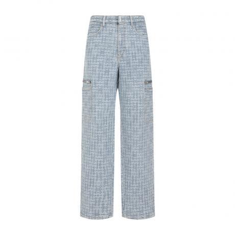 light blue all-over logo pants