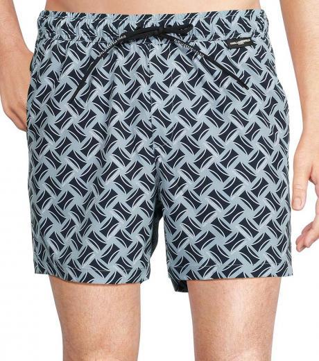 light blue all over printed shorts