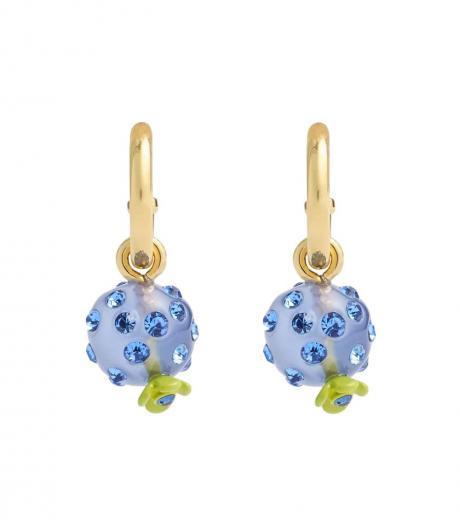 light blue blueberry charm earrings