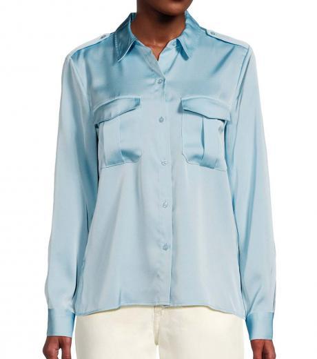 light blue button down shirt