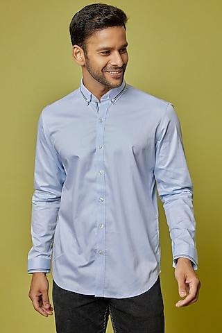 light blue cotton shirt