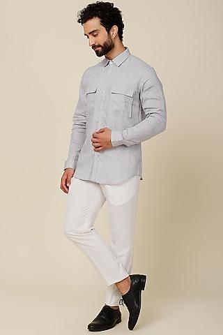 light blue cotton shirt