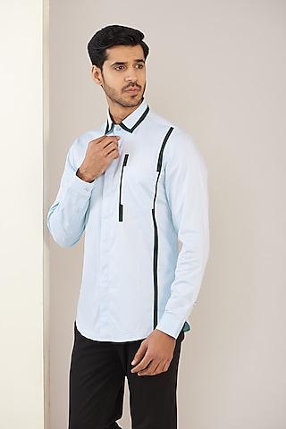 light blue cotton shirt