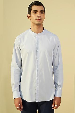 light blue cotton shirt