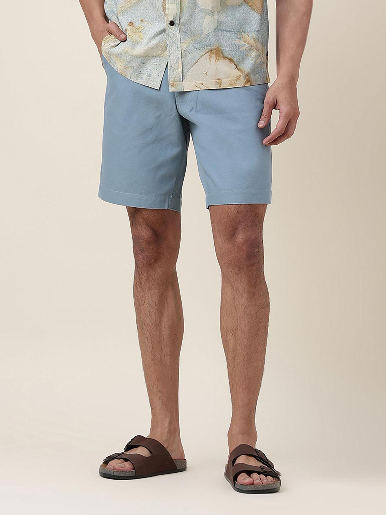 light blue cotton shorts