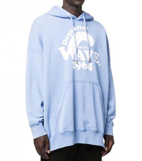 light blue d2 on the wave hoodie