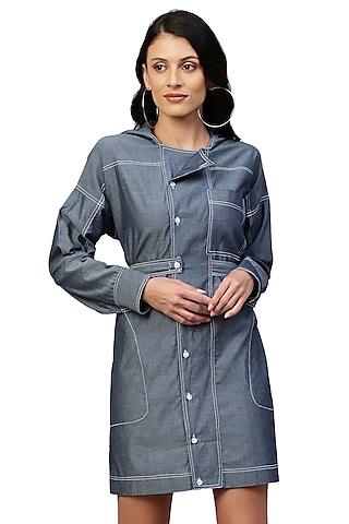 light blue denim dress