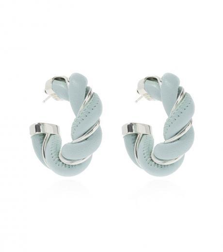 light blue double twist earrings