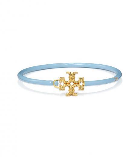 light blue eleanor pave hinged cuff bracelet