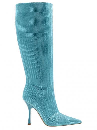 light blue glam boots