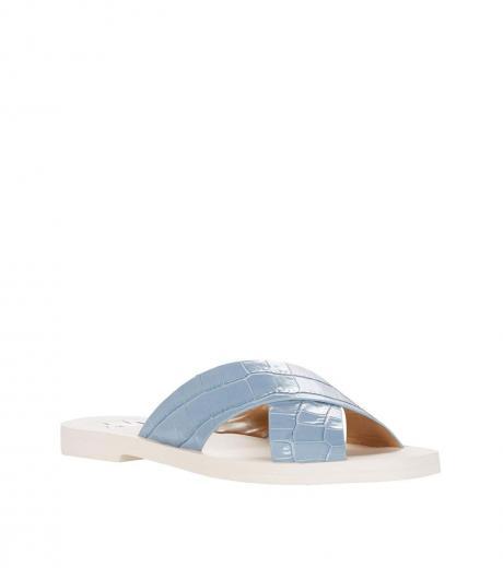 light blue glenda slide sandals