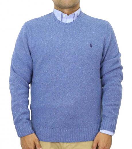 light blue logo sweater