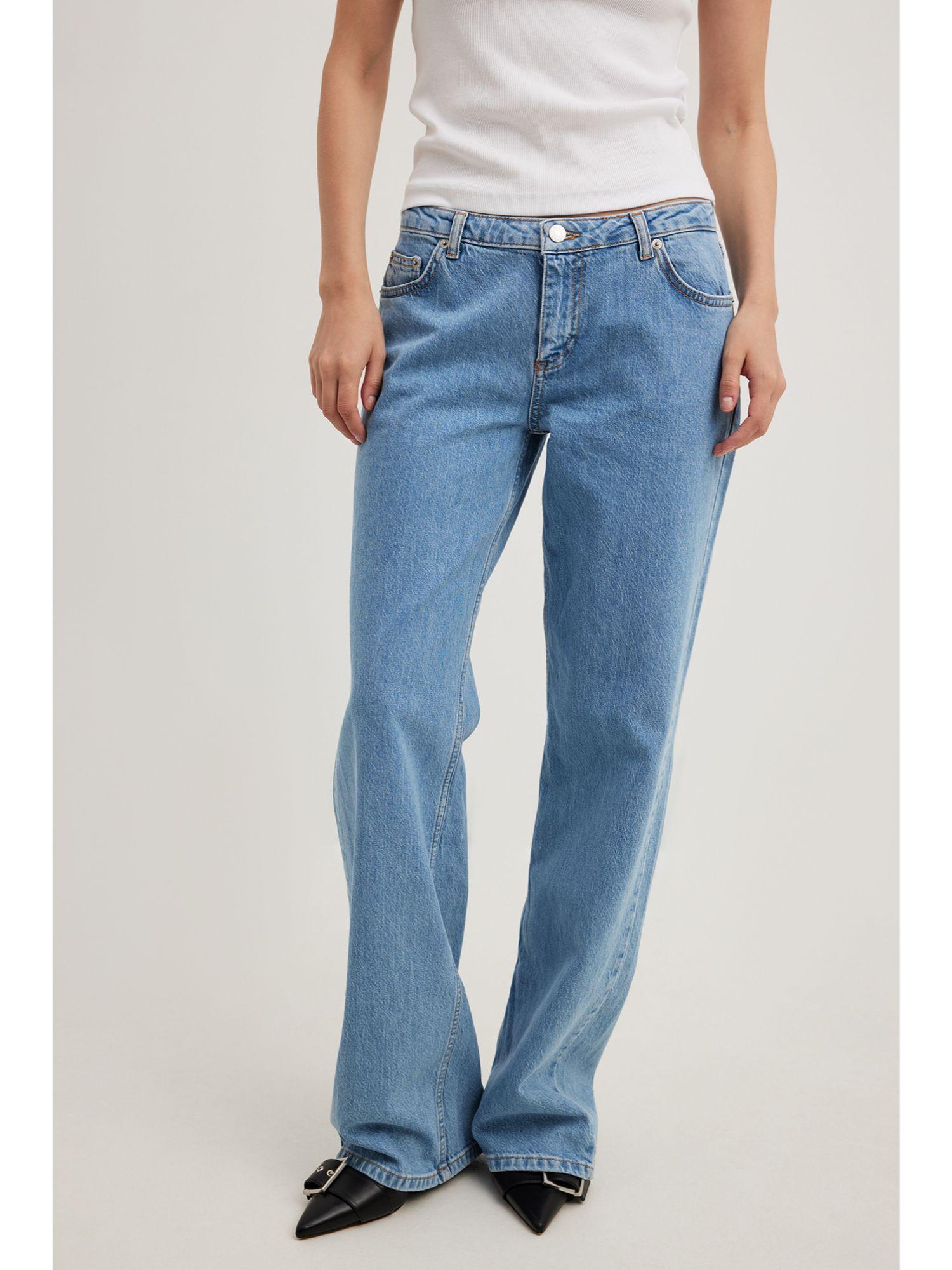 light blue low waist jeans