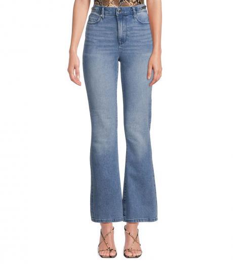 light blue mid rise wide leg jeans