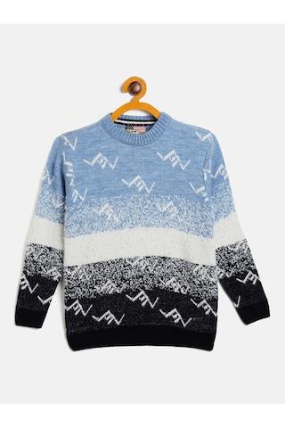 light blue print sweater