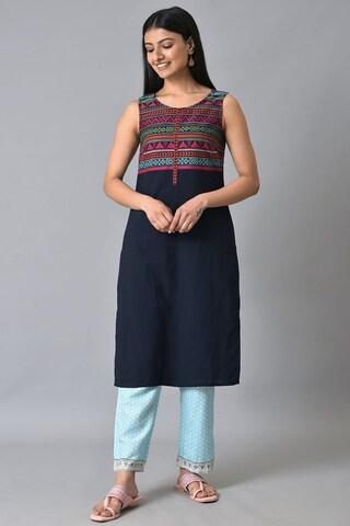 light blue printed ankle-length casual women regular fit palazzo