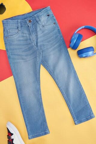 light blue solid casual boys regular fit jeans