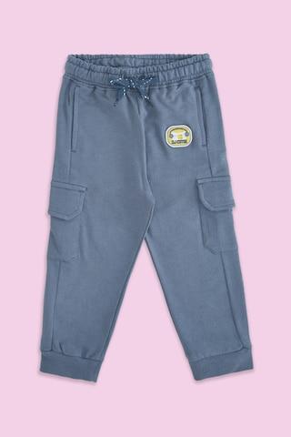 light blue solid full length casual baby regular fit track pants