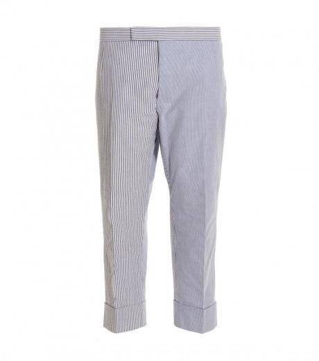 light blue striped trousers