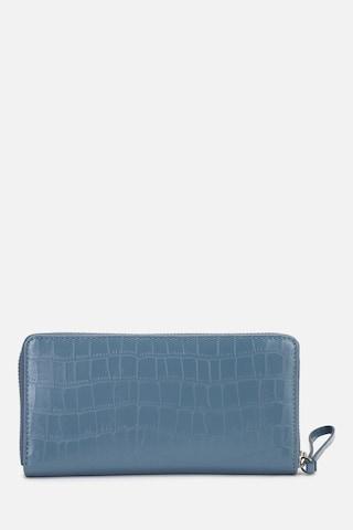 light blue textured casual polyurethane women wallet