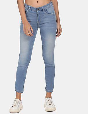 light blue twiggy super skinny fit stone wash jeans