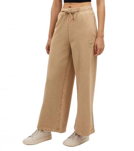 light brown  garment dye track pants