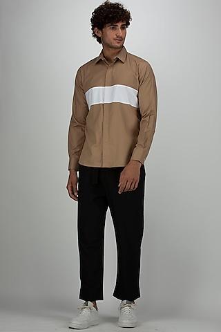 light brown cotton shirt