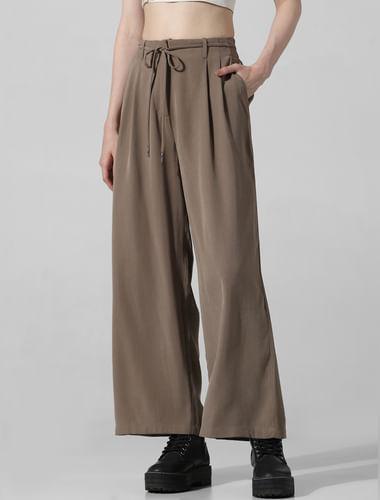 light brown high rise co-ord set pants