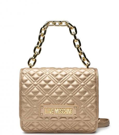 light brown quilted small crossbody bag