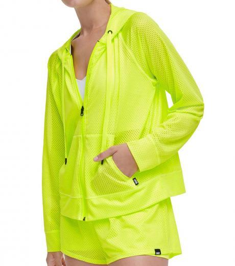 light green chintz mesh hoodie