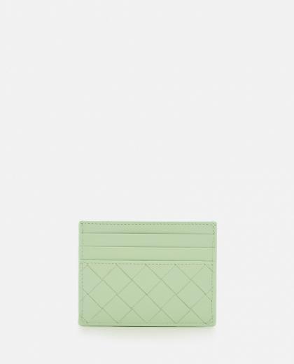 light green leather card-holder