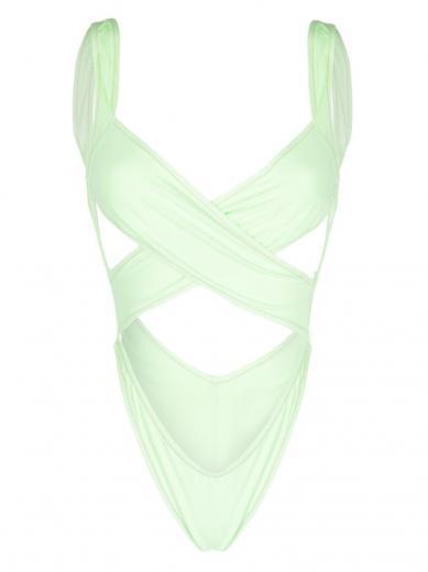 light green light green exotica wrap bikini