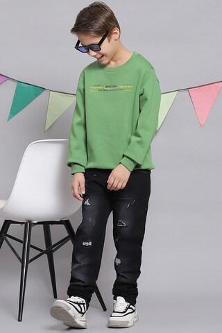 light green print sweatshirt