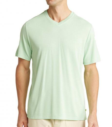light green v-neck t-shirt