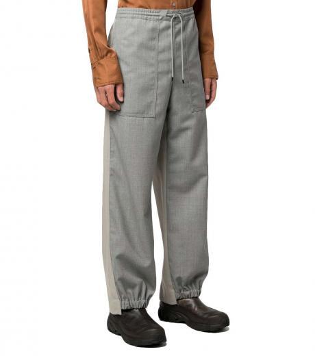 light grey elasticated waist trousers