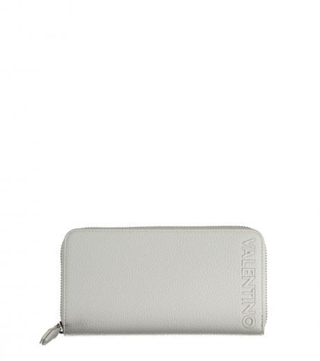 light grey embossed logo wallet