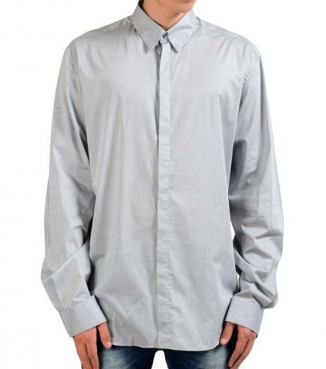 light grey solid tone dress shirt