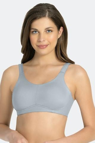 light grey solid women comfort fit bra