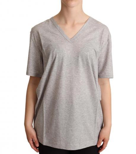 light grey v-neck t-shirt