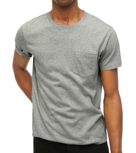 light grey washed jersey pocket t-shirt