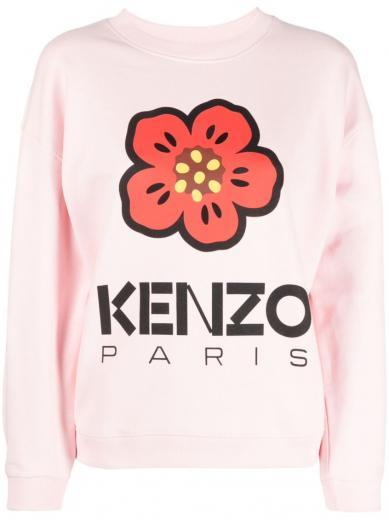 light pink boke flower cotton sweatshirt