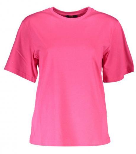 light pink crewneck slim fit t-shirt