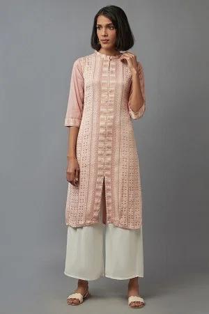 light pink dobby kurta