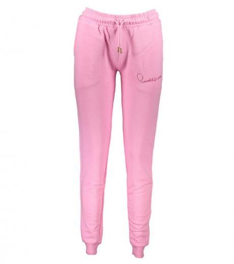light pink elastic waist joggers