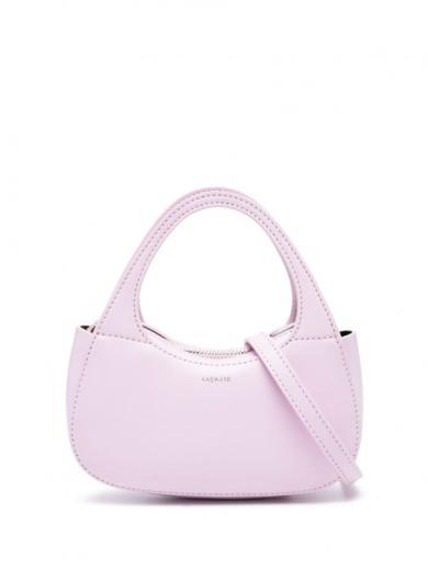 light pink light pink baguette crossbody handbag