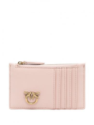 light pink logo card holder