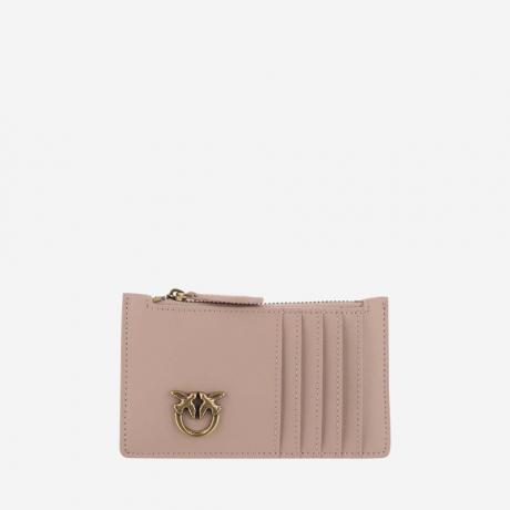 light pink logo card holder