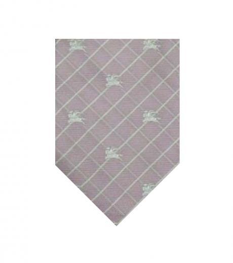 light pink logo checks tie