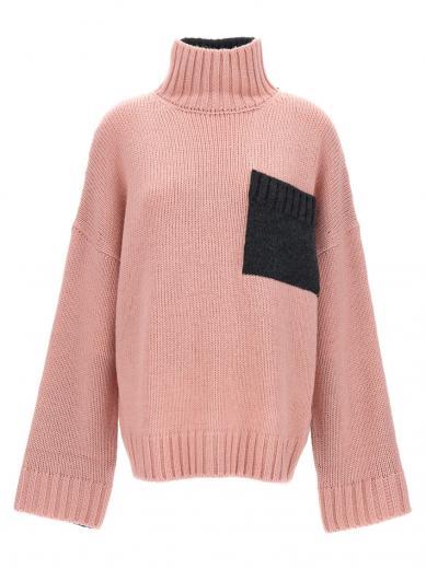 light pink logo embroidery sweater