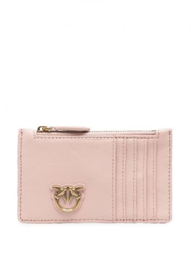 light pink love birds wallet